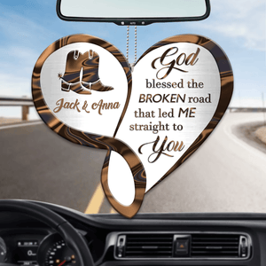 Infinity Heart Cowgirl God Blessed Personalized Ornament