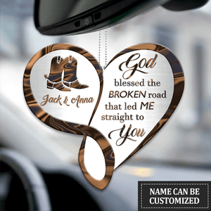 Infinity Heart Cowgirl God Blessed Personalized Ornament