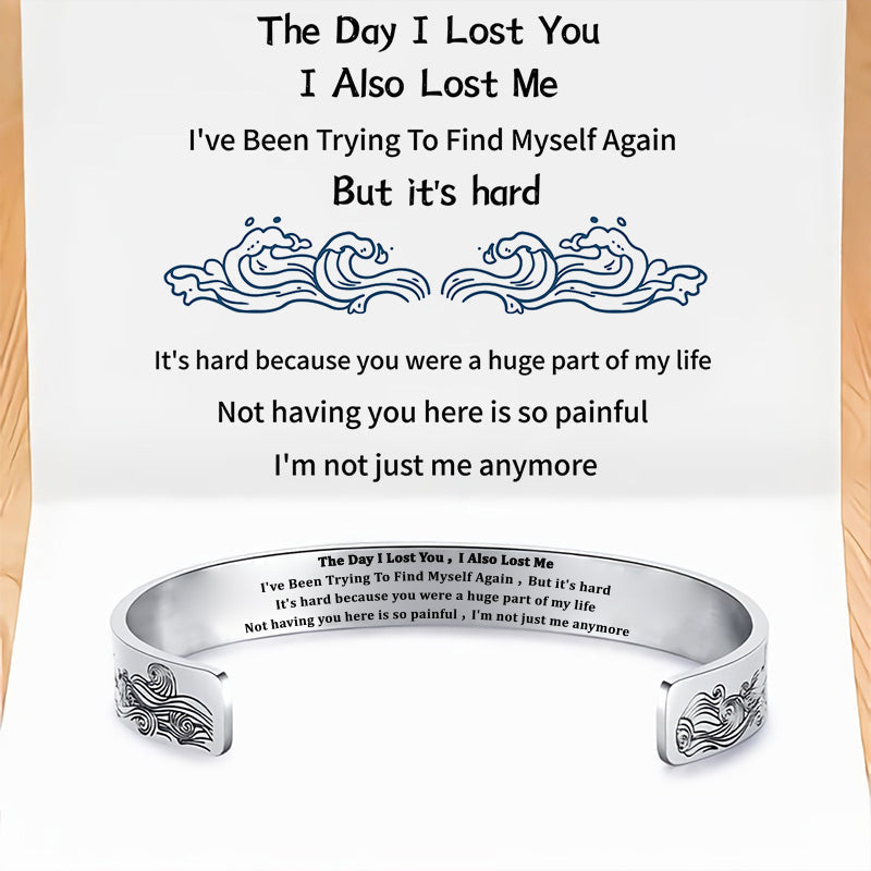 The Day I Lost You - Memorial Wave Cuff Bracelet