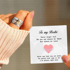 To My Bestie - I'm always right here - Spinner Heart Ring