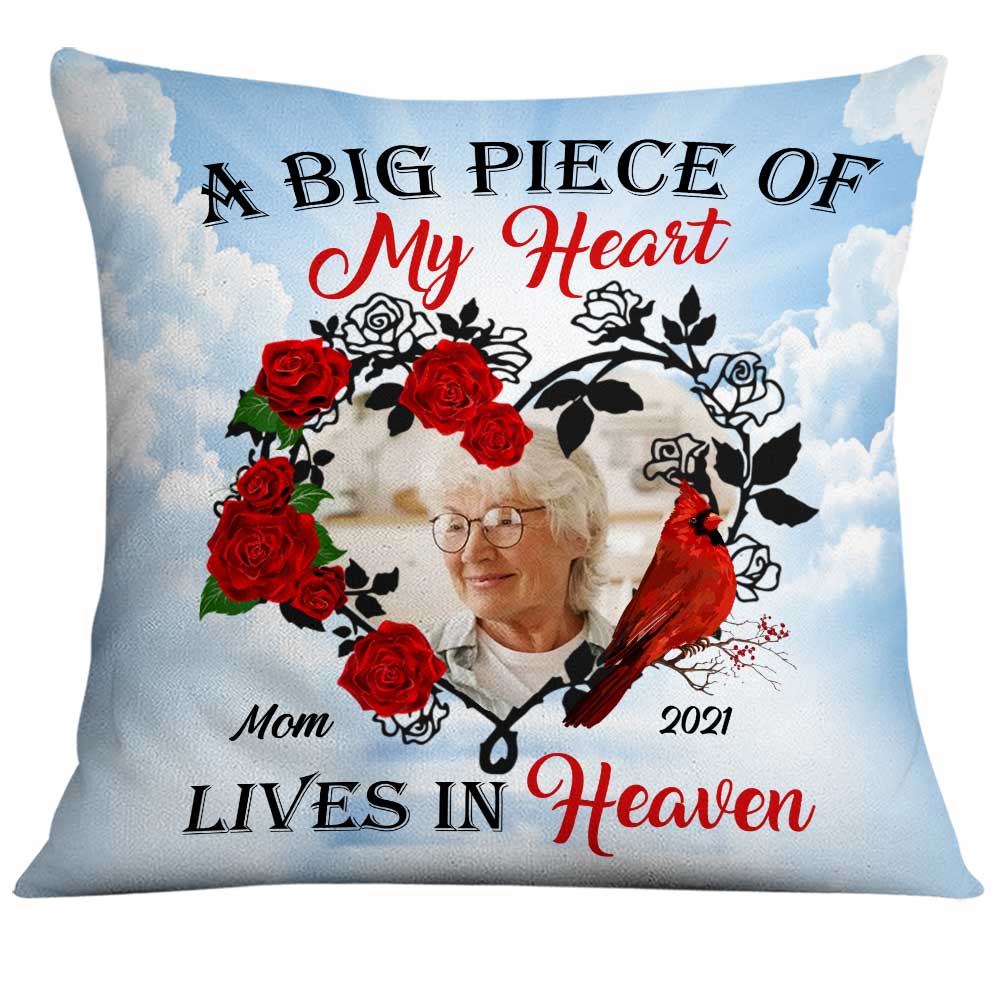 Personalized Memo A Big Piece Of My Heart Heaven Photo Pillowcase