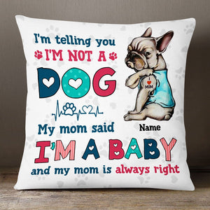 Personalized Dog Mom Baby Pillowcase