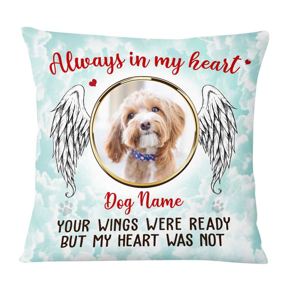 Always in My Heart - Personalized Dog Memo Photo Pillowcase