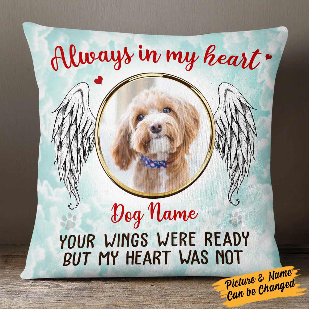 Always in My Heart - Personalized Dog Memo Photo Pillowcase