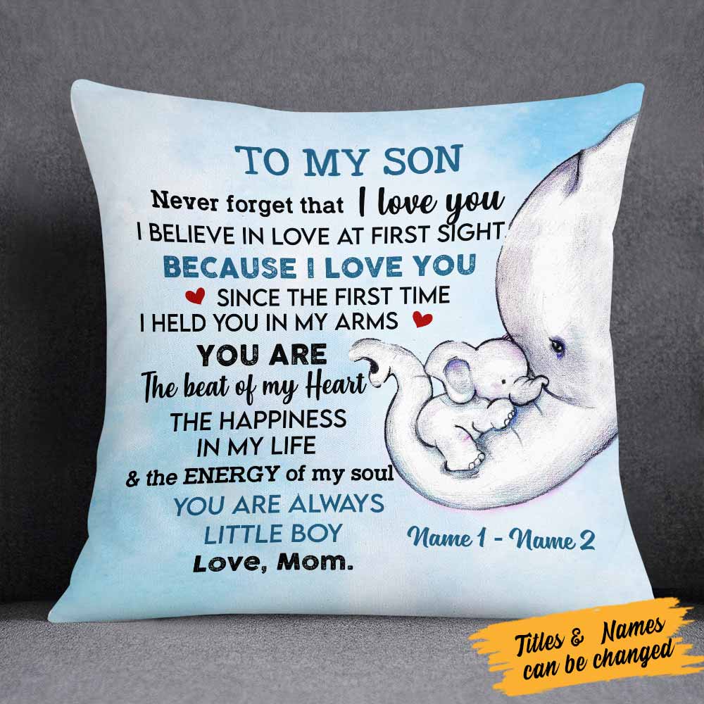 Personalized My Son Grandson Elephant Pillow DB156 26O58