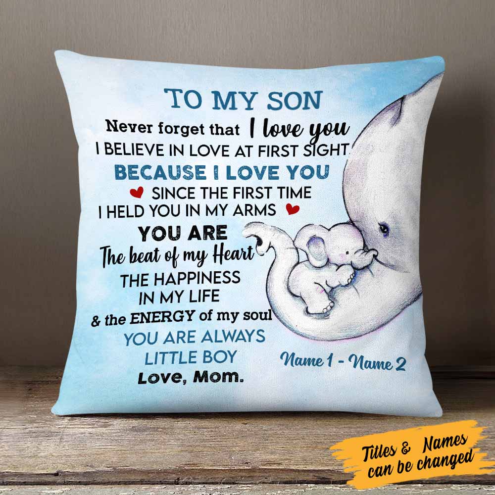 Personalized My Son Grandson Elephant Pillow DB156 26O58