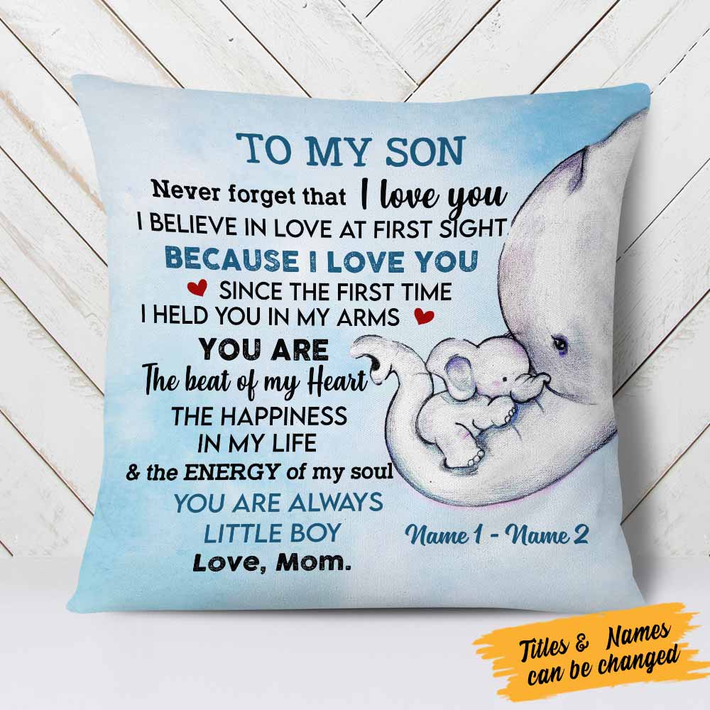 Personalized My Son Grandson Elephant Pillow DB156 26O58