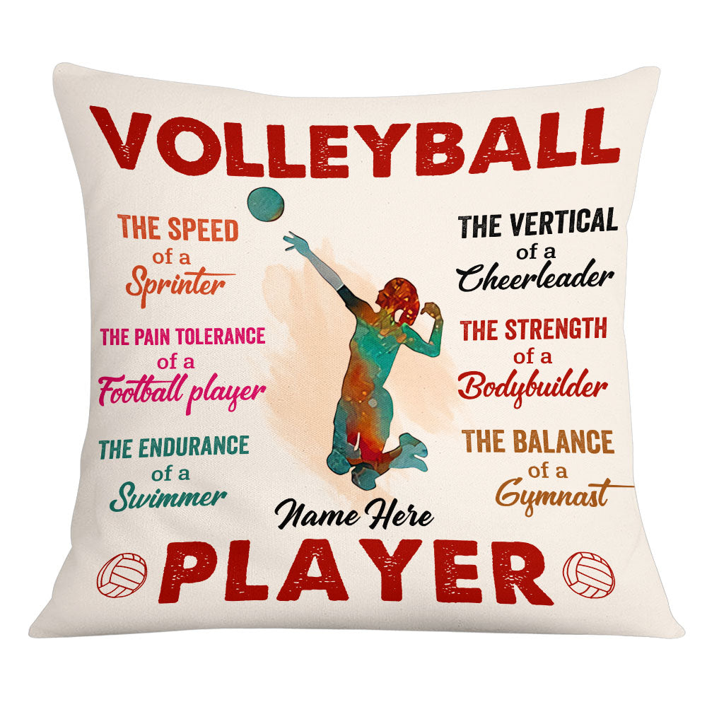 Personalized Love Volleyball Pillow DB166 95O53