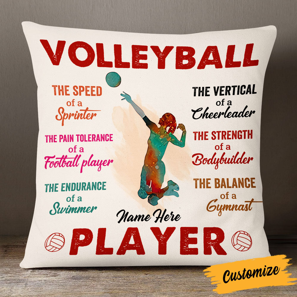 Personalized Love Volleyball Pillow DB166 95O53
