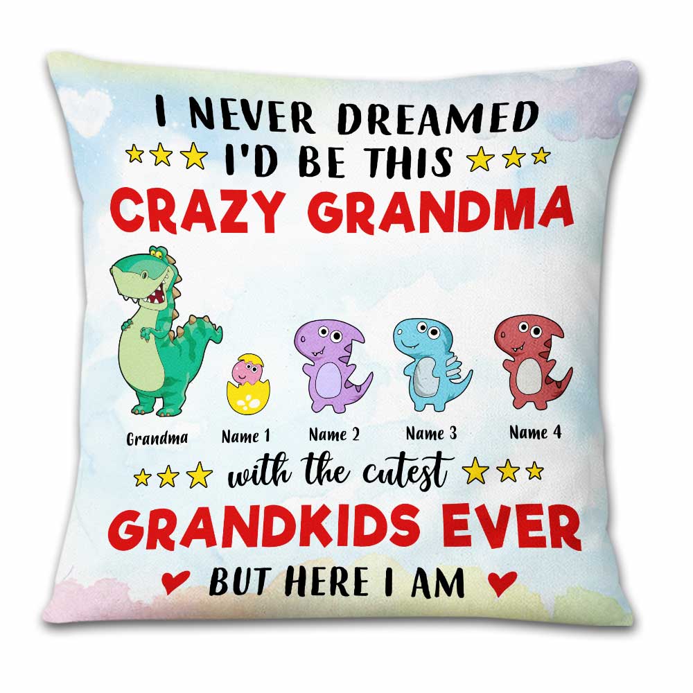 Personalized Mom Grandma Granddaughter Grandson Pillow
