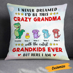 Personalized Mom Grandma Granddaughter Grandson Pillow