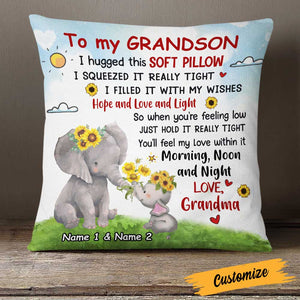 Personalized Elephant Mom Grandma To Daughter Granddaughter Pillowcase