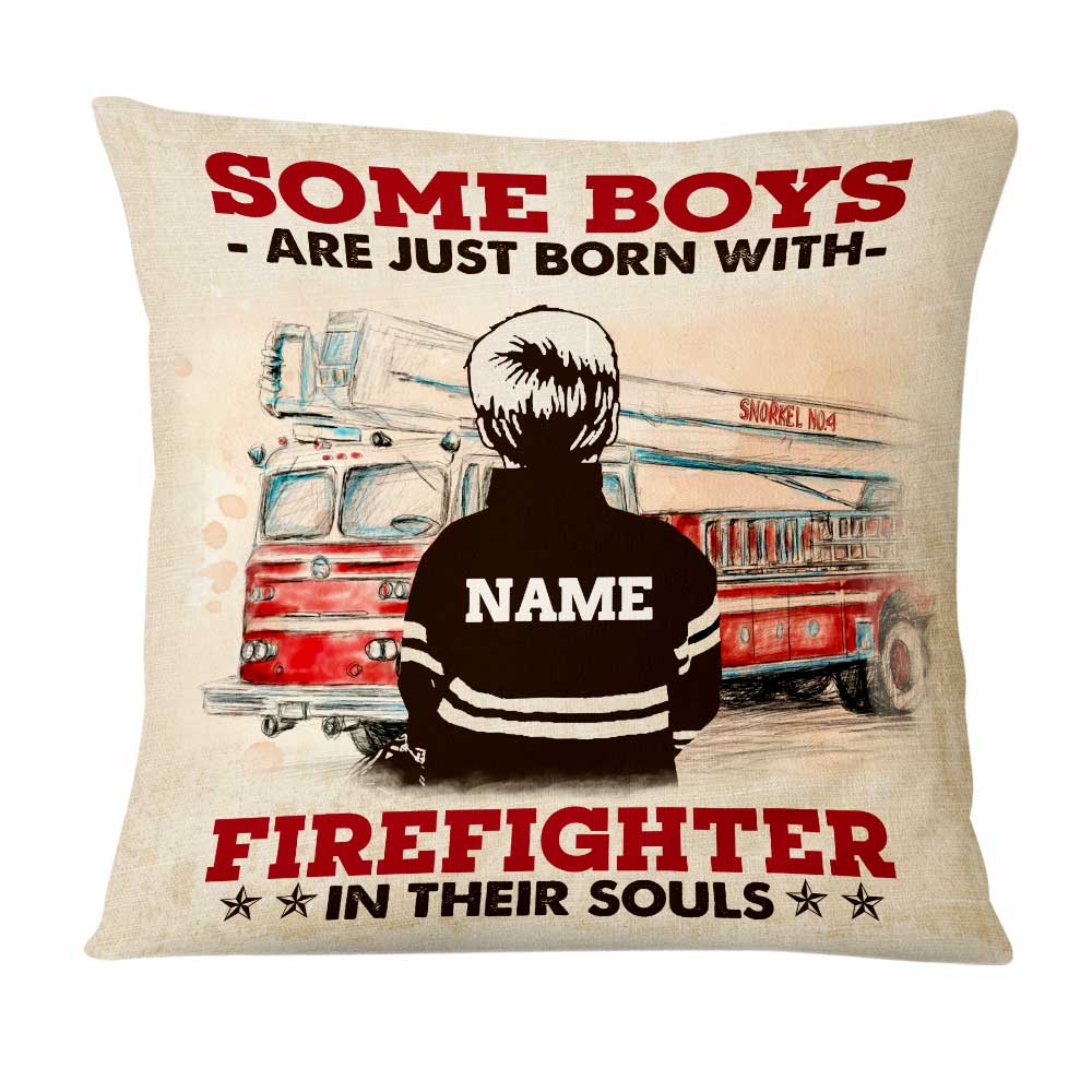 Personalized Firefighter Pillow