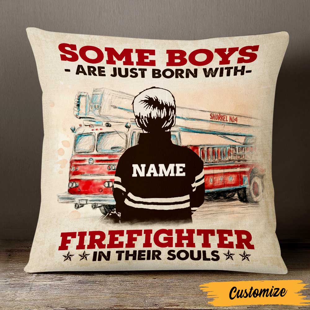 Personalized Firefighter Pillow