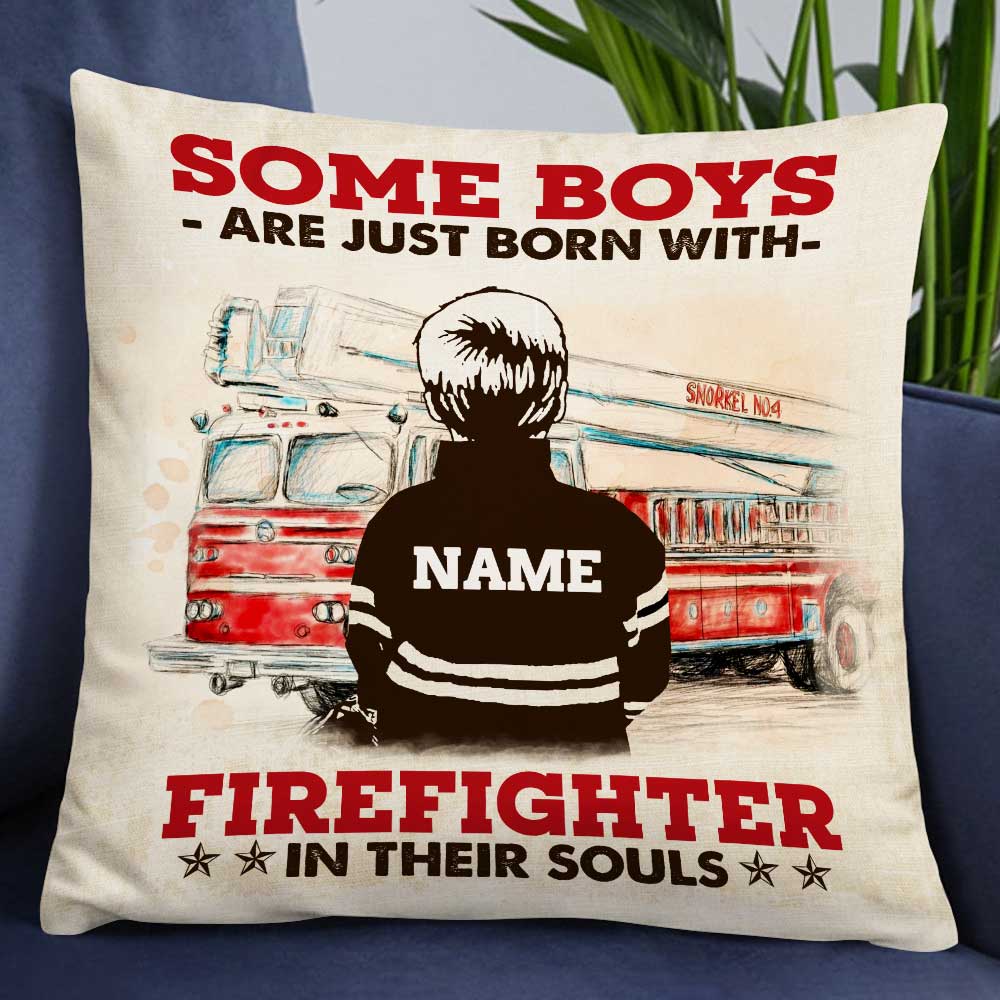 Personalized Firefighter Pillow