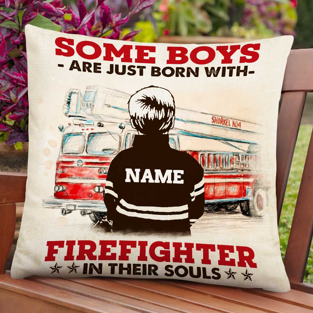 Personalized Firefighter Pillow