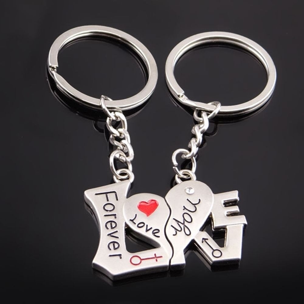 Couple Keychain Charms Love Key Ring
