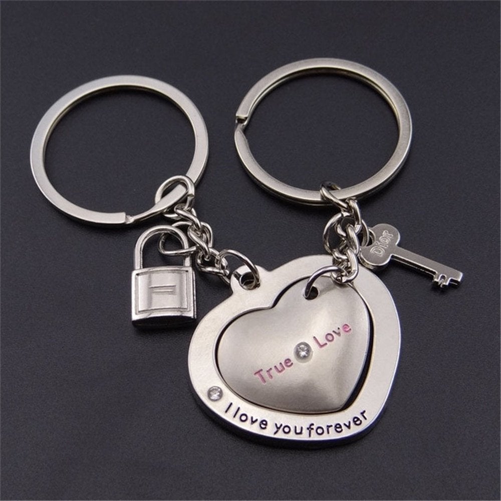 Couple Keychain Charms Love Key Ring