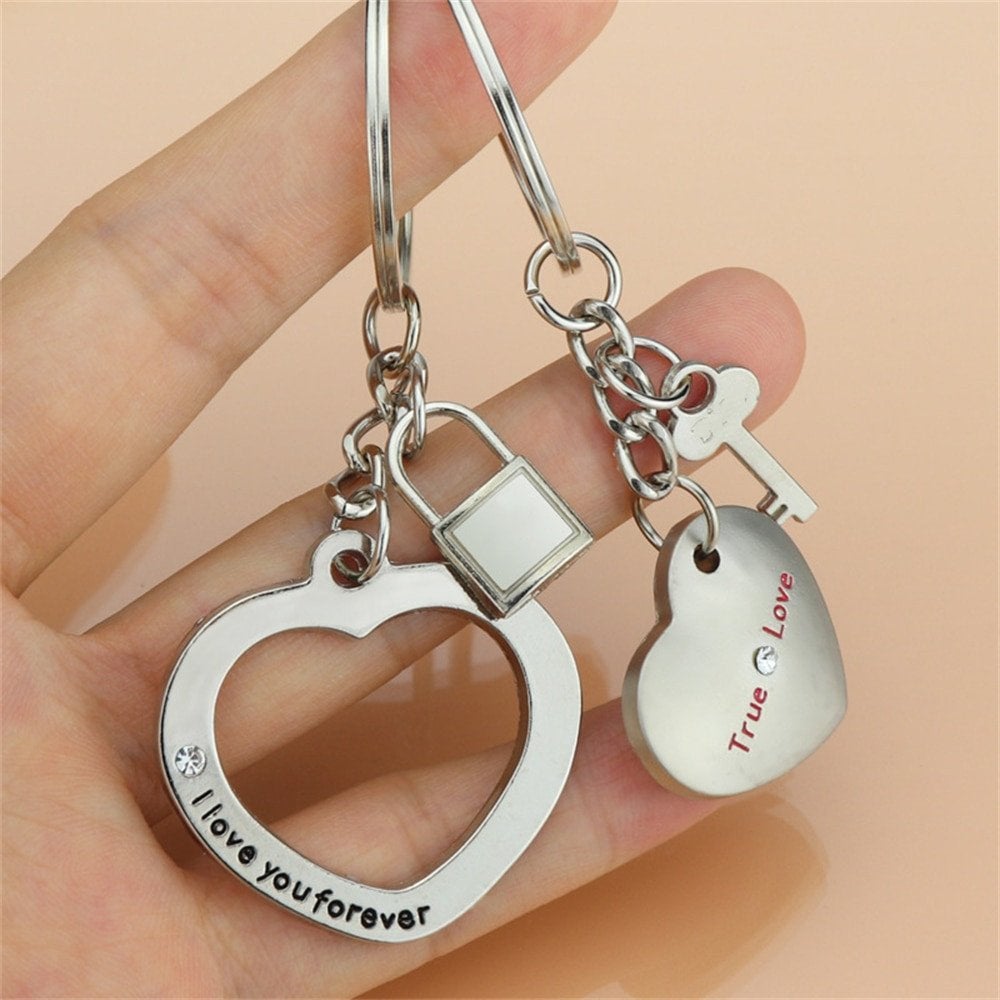 Couple Keychain Charms Love Key Ring
