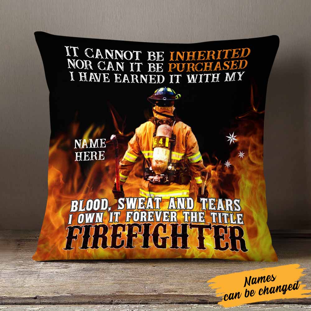 Personalized Firefighter Pillow DB277 26O26