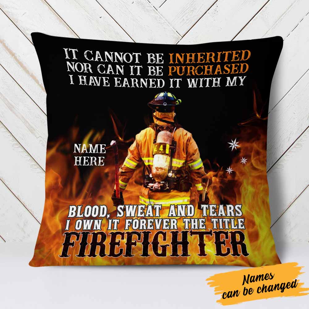 Personalized Firefighter Pillow DB277 26O26