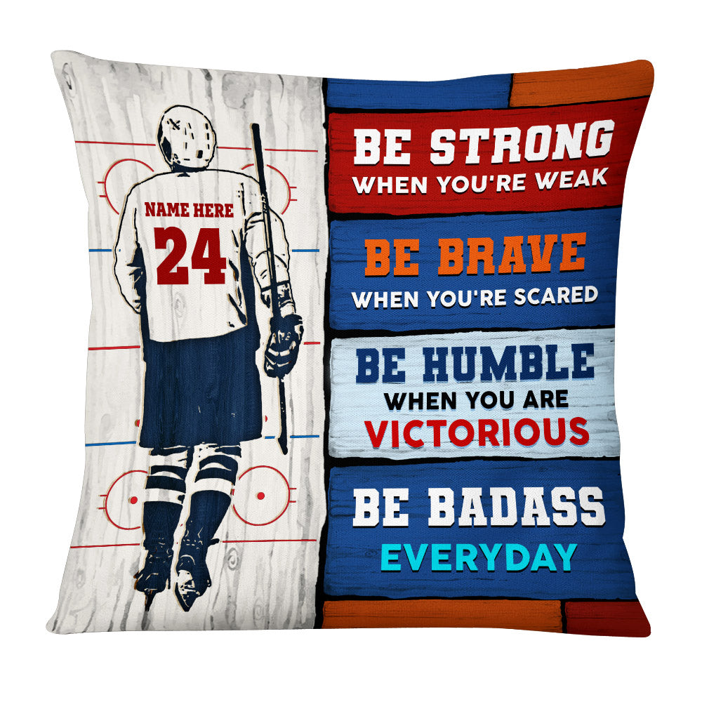 Personalized Hockey Player Pillow