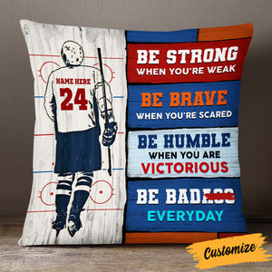 Personalized Hockey Player Pillow