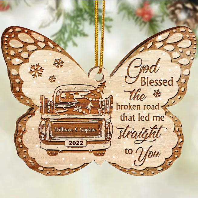 Christmas Truck Couple Personalized Ornament