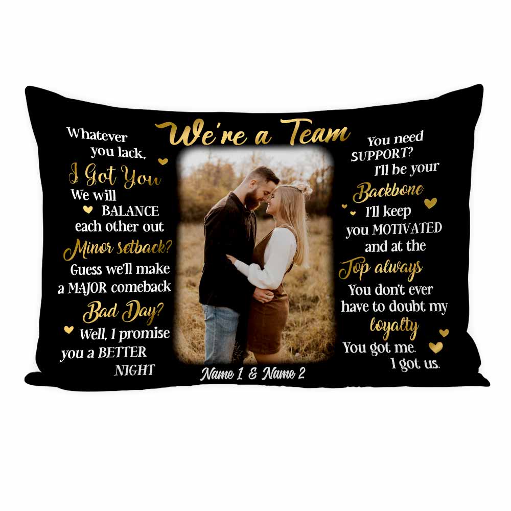 Personalized Couple Photo Rectangle Pillowcase