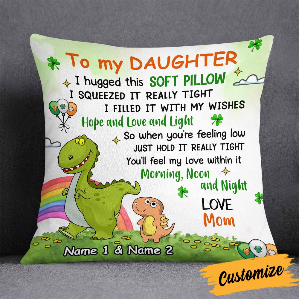 Personalized Granddaughter Grandson Granddaughter Dinosaur Pillowcase