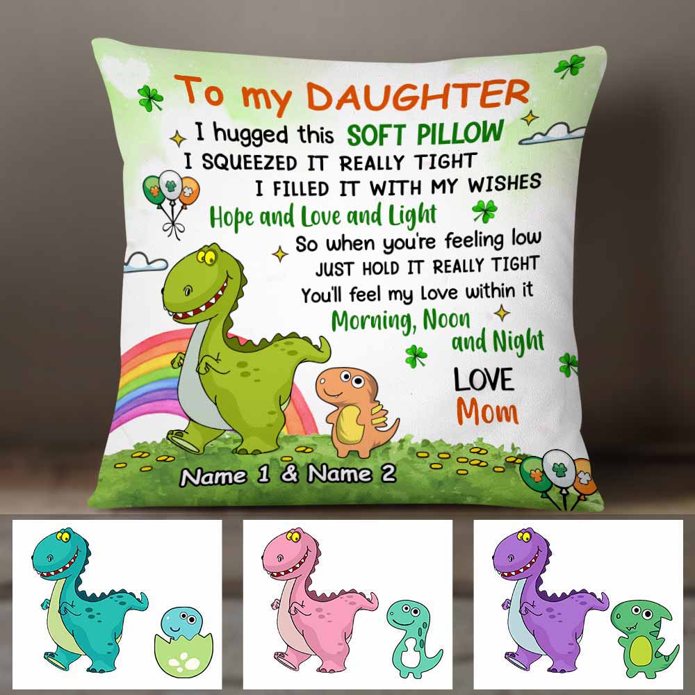 Personalized Granddaughter Grandson Granddaughter Dinosaur Pillowcase
