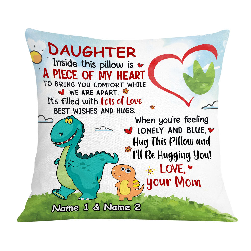 Personalized Dinosaur Daughter Pillowcase