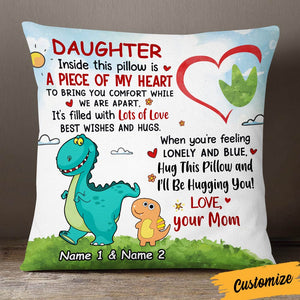 Personalized Dinosaur Daughter Pillowcase