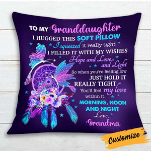 Personalized Mom Grandma Daughter Granddaughter Dreamcatcher Hug This Pillow