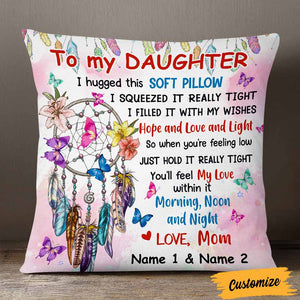 Personalized Mom Grandma To Daughter Granddaughter Hug This Pillow