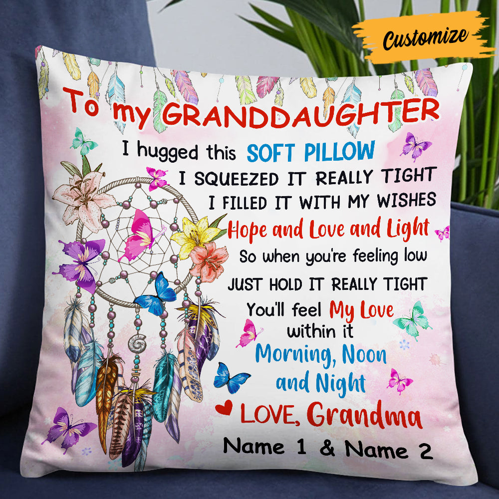 Personalized Mom Grandma To Daughter Granddaughter Hug This Pillow