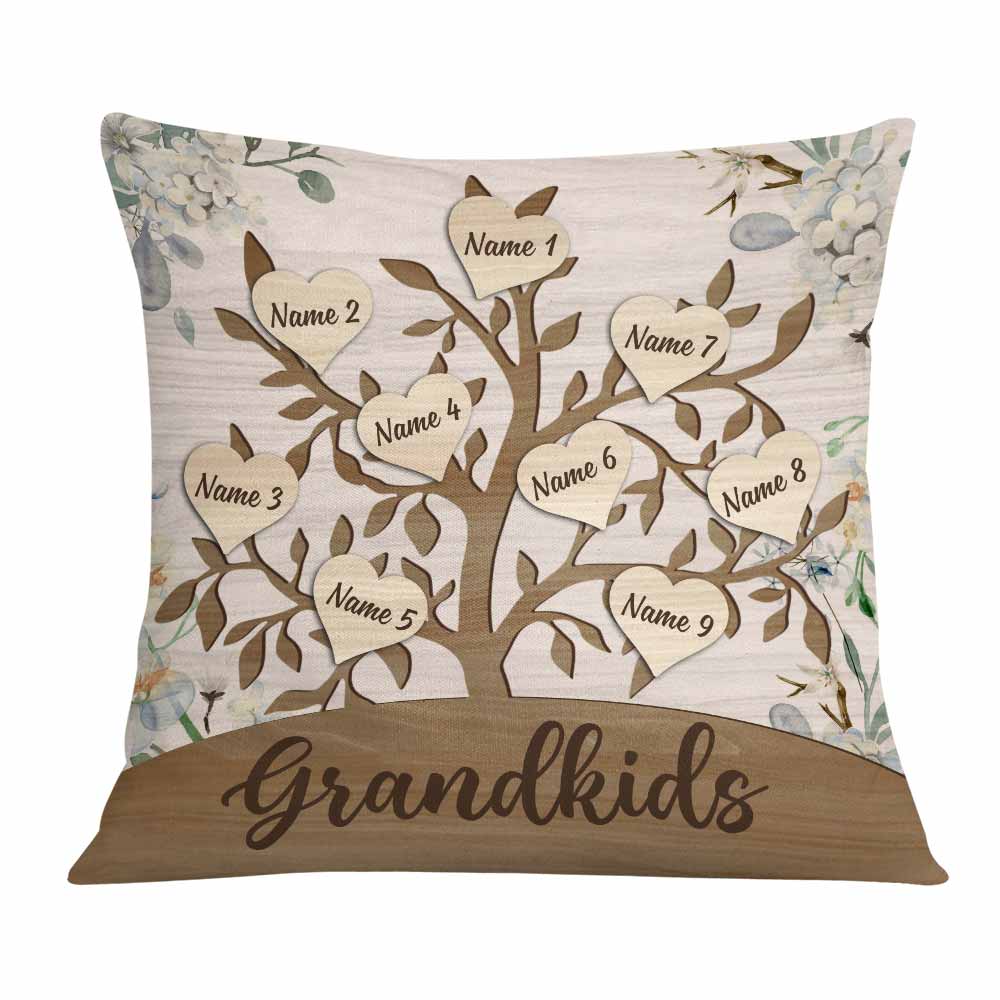 Personalized Mom Grandma Family Tree Pillowcase