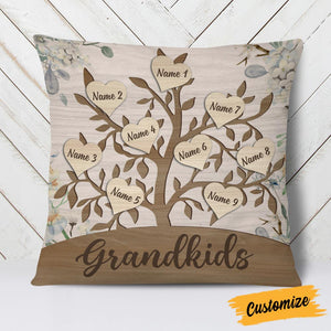 Personalized Mom Grandma Family Tree Pillowcase