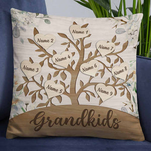 Personalized Mom Grandma Family Tree Pillowcase