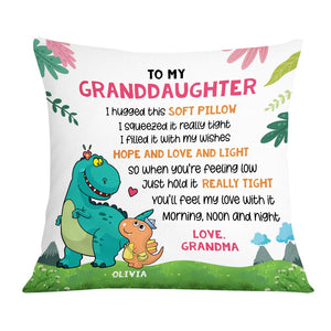 Personalized Dinosaur Grandson Granddaughter Pillowcase