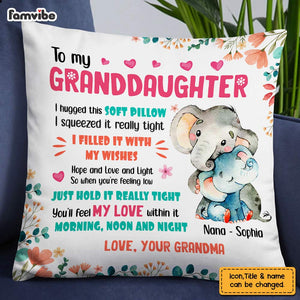 Personalized Elephant Mom Grandma To Daughter Granddaughter Son Grandson Pillow