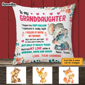 Personalized Elephant Mom Grandma To Daughter Granddaughter Son Grandson Pillow