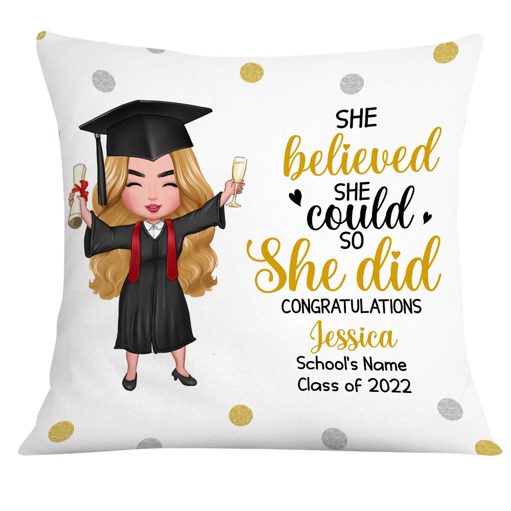 Personalized Graduation Girl Pillowcase