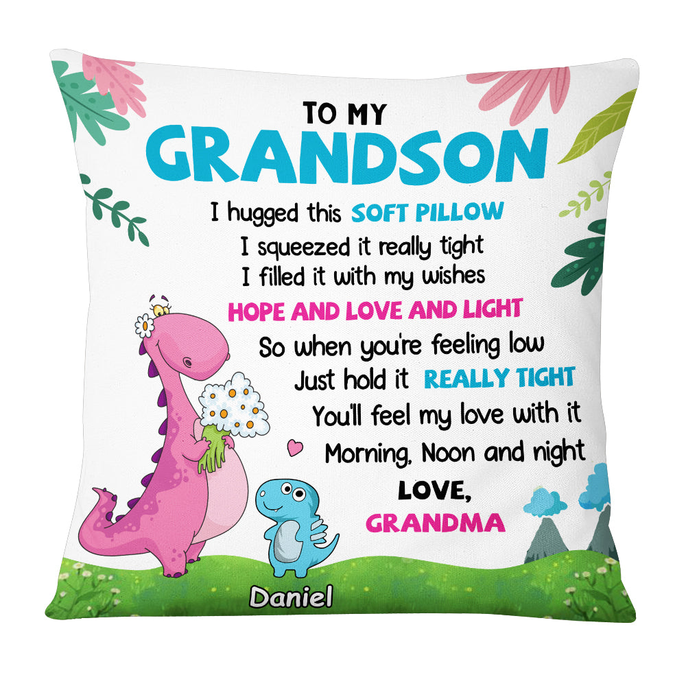 Personalized Mom Grandma Dinosaur Pillow