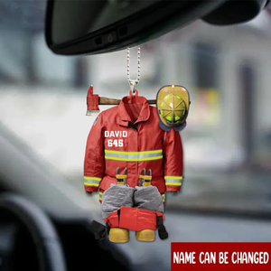 Personalized Firefighter Uniform Ornament-Once A Firefighter/Always A Firefighter