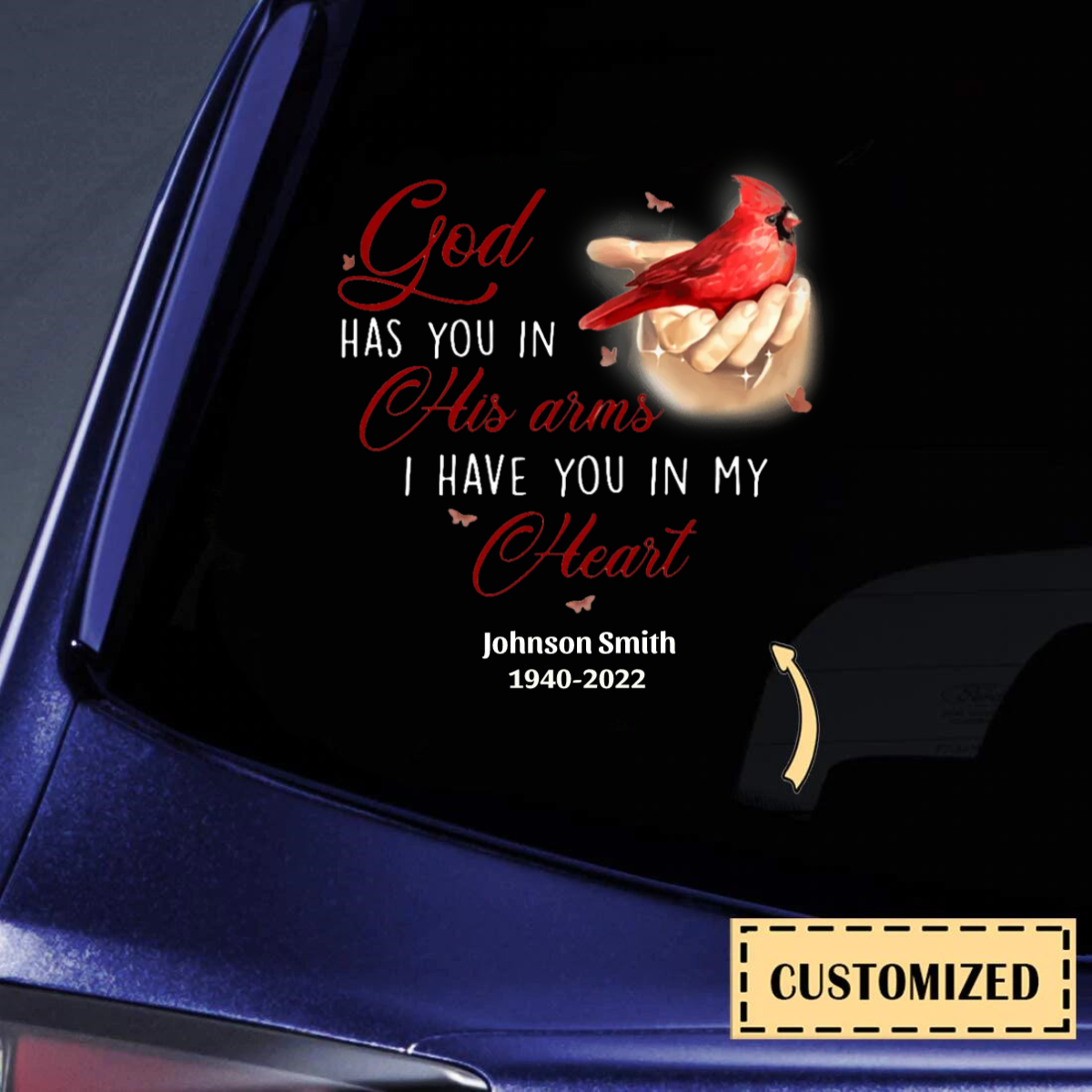 I Have You In My Heart Personalized Car Decal