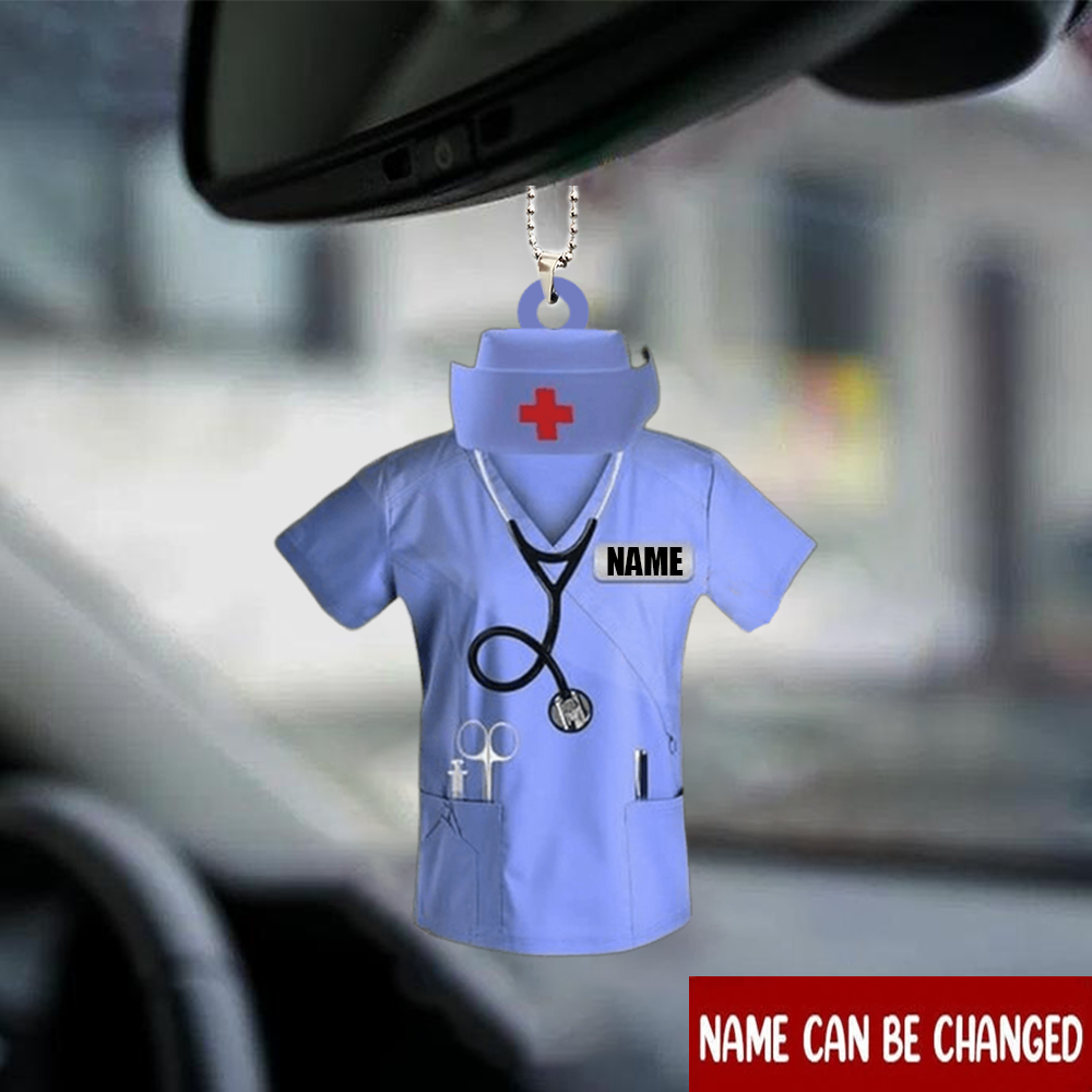 Personalized Nurse And hat Scrubs - Gift for nurse Acrylic  Ornament