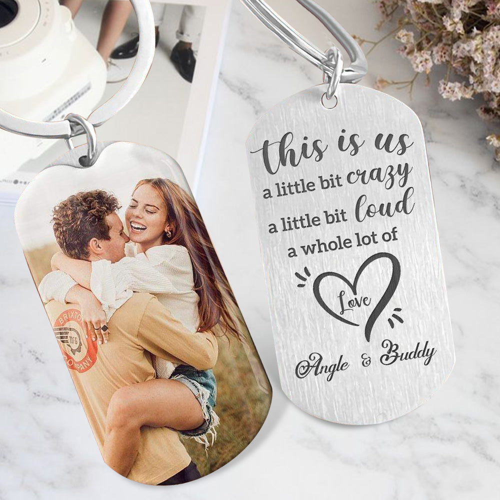 This Is Us A Whole Lot Of Love Couple Metal Keychain