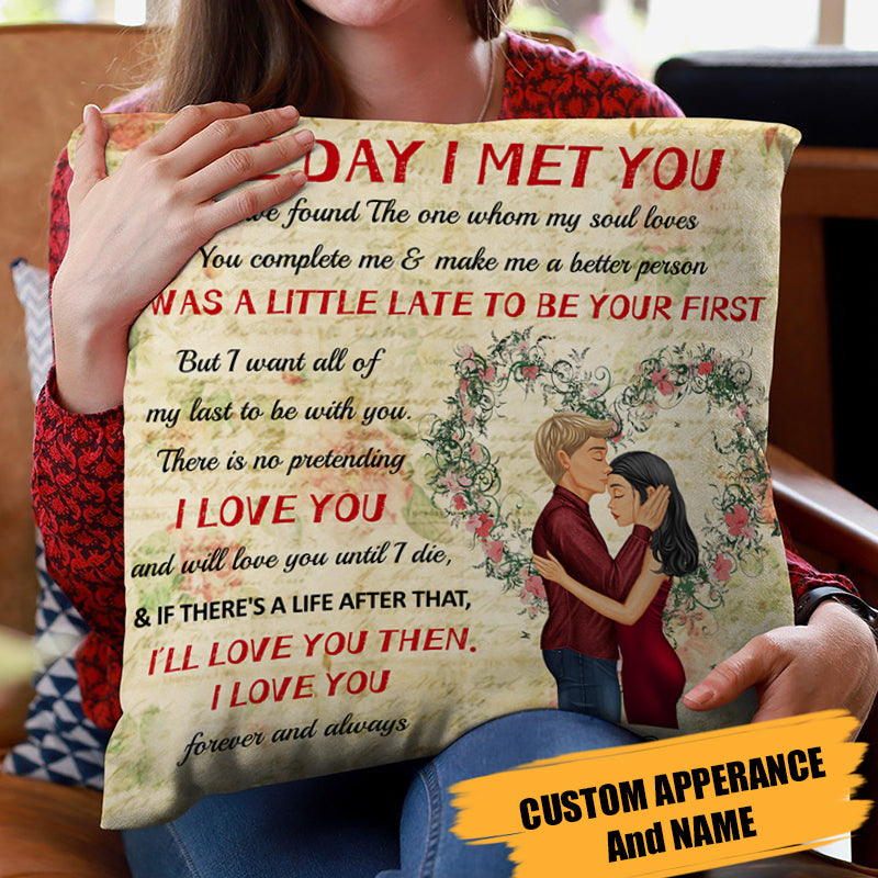 COUPLE THE DAY I MET YOU - PERSONALIZED CUSTOM PILLOWCASE