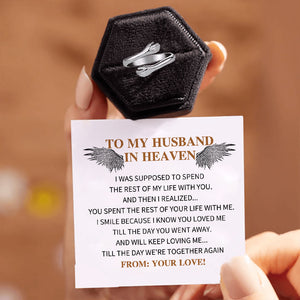 To My Husband In Heaven - Till The Day We’re Together Again - Hug Ring